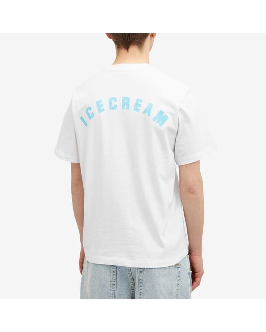 ICECREAM White Team Eu Skate Cone T-Shirt for men
