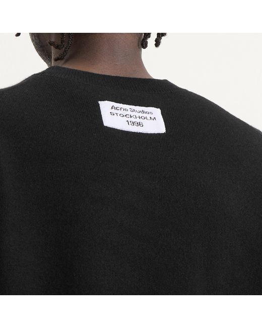 Acne Black Cashmere Crew Neck for men