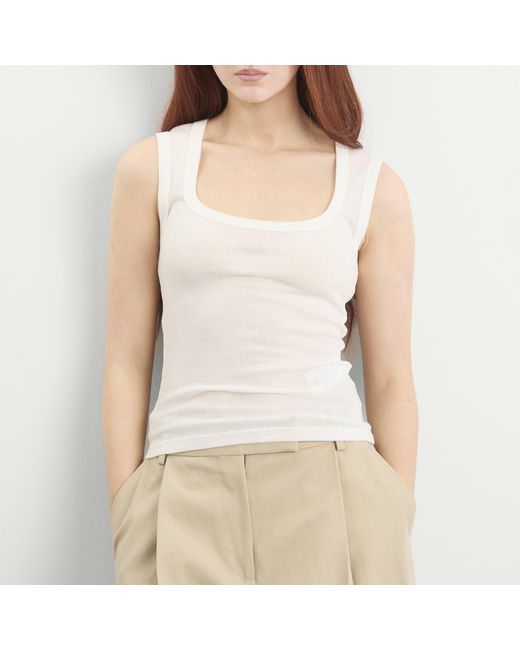 Samsøe & Samsøe White Sadou Tank Top