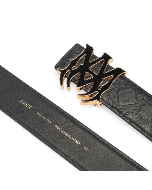 Amiri Ma Quad Embossed 4Cm Belt in Black for Men | Lyst