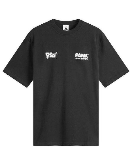 Pawa Speed Sports Black Burnout T-Shirt for men