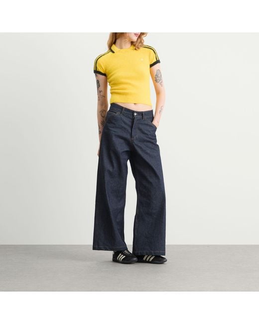 Adidas Yellow Knit Cali Top