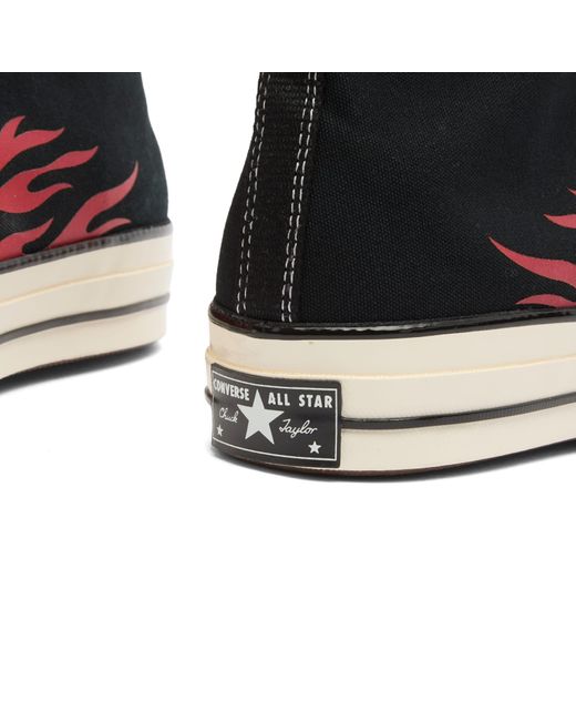 Converse Black Chuck Taylor 1970S Hi Flames Sneaker
