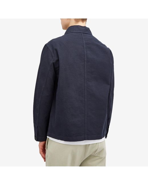 Norse Projects Blue Tyge Cotton Linen Overshirt for men