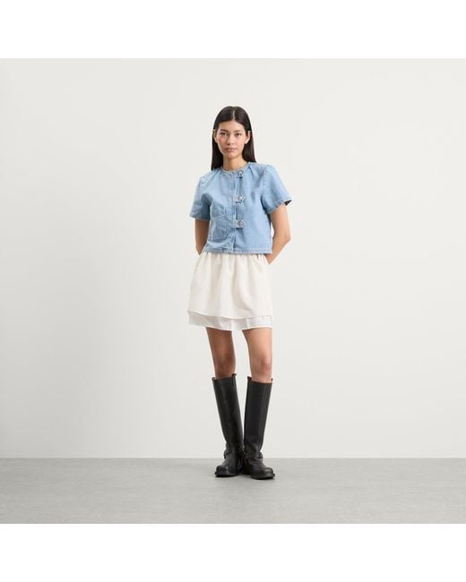 Hosbjerg Blue Bailey Denim Top