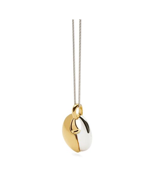 Missoma Metallic Sculptural Pebble Pendant Necklace
