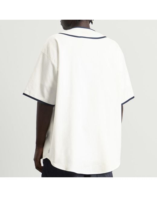 (w)taps White League Short Sleeve Shirt for men