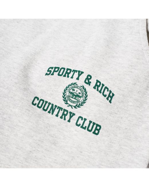 Sporty & Rich White Varsity Crest Sweat Pants