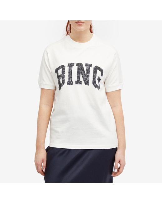 Anine Bing White Jaylin T-Shirt