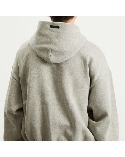 Fear Of God Gray Signature Classic Zip Hoodie for men