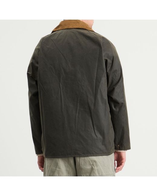 Barbour Gray Heritage+ Modified Beaufort Spectator Wax Jacket for men