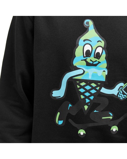 ICECREAM Black Team Eu Skate Cone Sweatshirt for men
