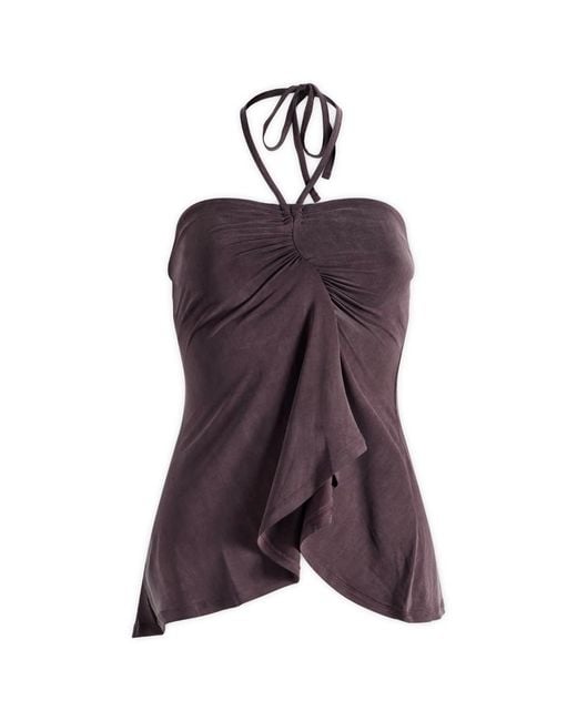 Peachy Den Purple Nia Kylie Halter Top