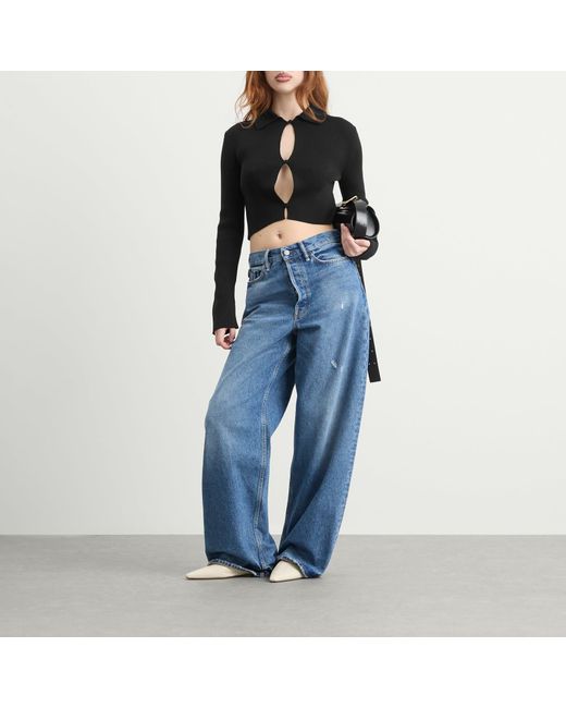 Jil Sander Black Button Front Cardigan