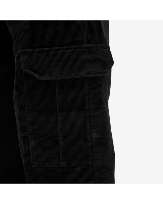 Acne Black Paroy Cord Cargo Pants for men