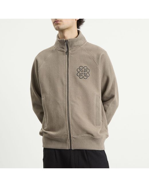Heresy Gray Knot Zip Knit Cardigan for men