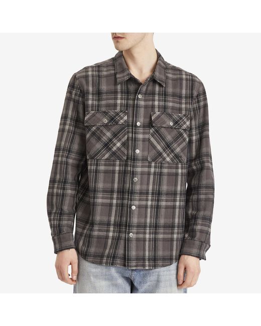 Ksubi Gray Snakebite Check Overshirt for men