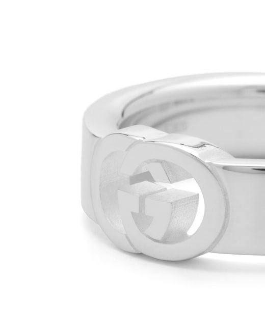 Gucci White Interlocking G Ring