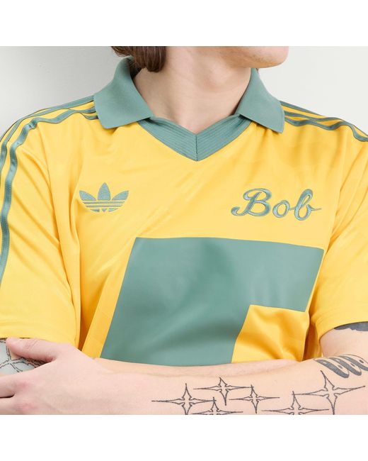 Adidas Yellow Bob Marley Jersey Top for men