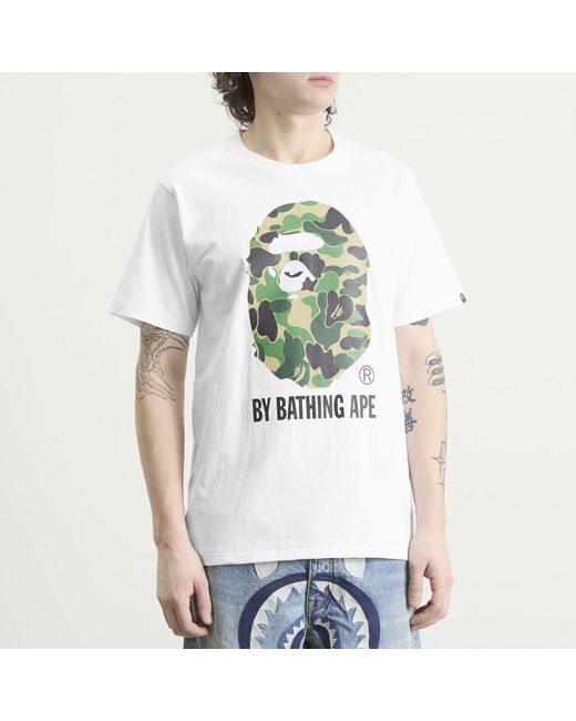 A Bathing Ape White Abc Camo By Bathing Ape T-Shirt for men