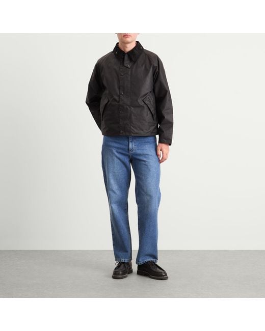 Barbour Black Os Transport Wax Jacket for men