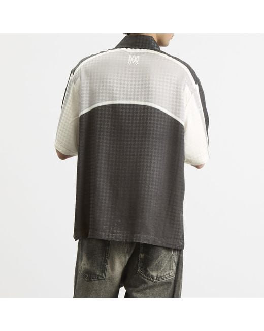 Amiri Gray Ma Quad Panel Camp Shirt for men
