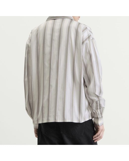 Won Hundred Gray Maza Stripe Shirt for men