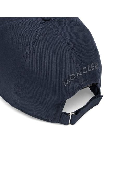 Moncler Blue Baseball Cap for men