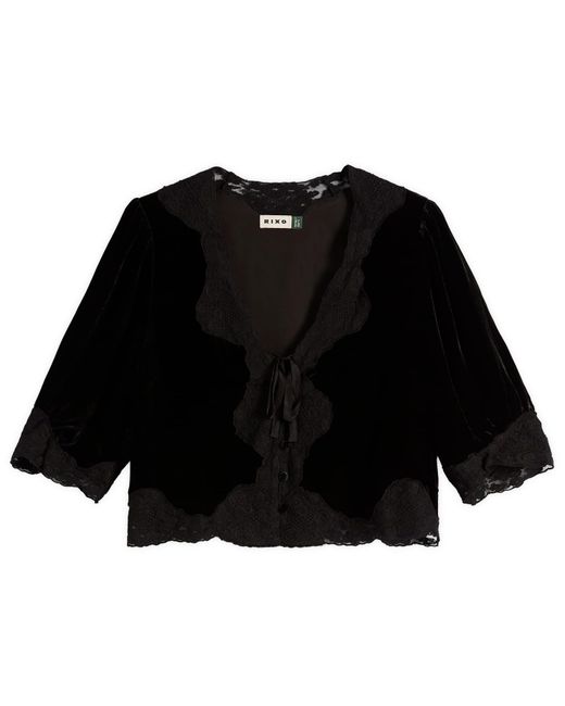 Rixo Black Ursula Top