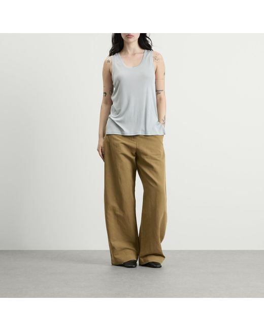 Studio Nicholson Brown Chatto Belted Round Leg Pant