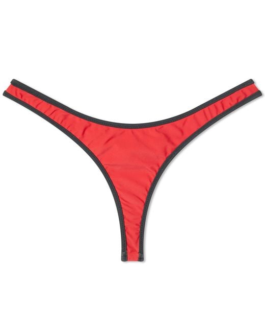 Miaou Red Jo Thong Bikini Bottom