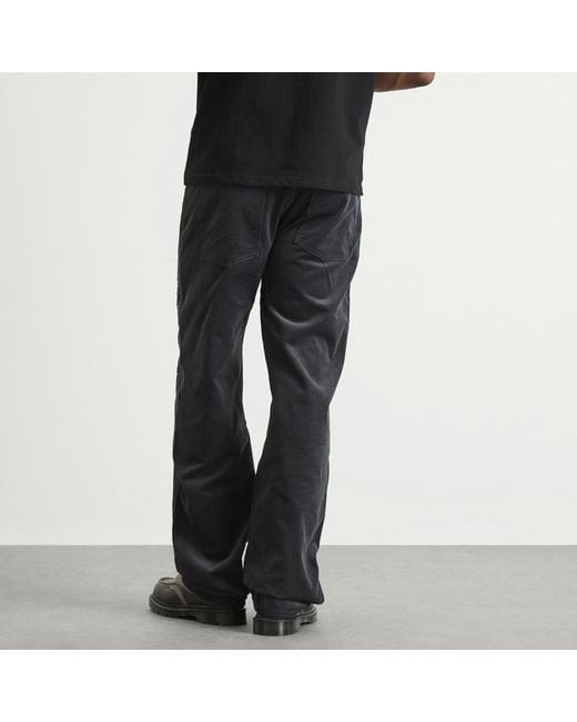 Nomarythm Textile Gray Bandana Embroidery Corduroy Trousers for men