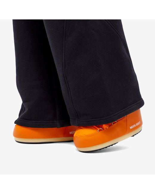 Moon Boot Orange Icon Low Nylon Boots Sunny