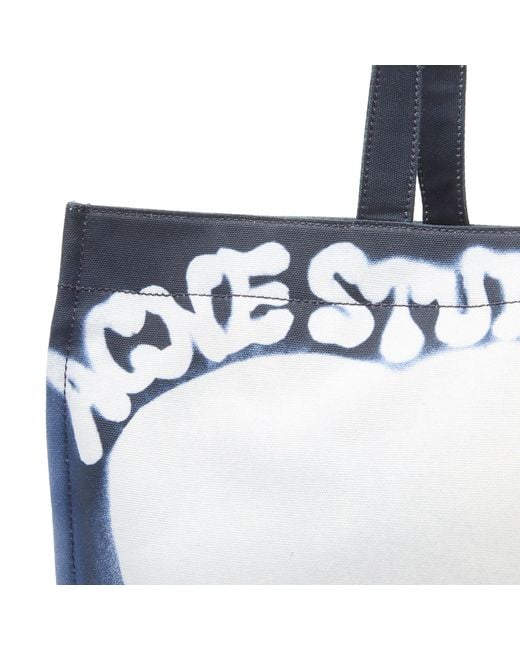 Acne Blue Logo Shopper Bag