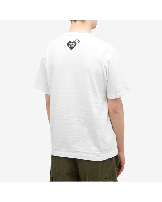 Human Made White Metallic Heart T-Shirt for men