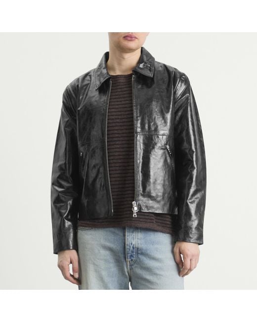 Won Hundred Black Dutton Leather Jacket for men