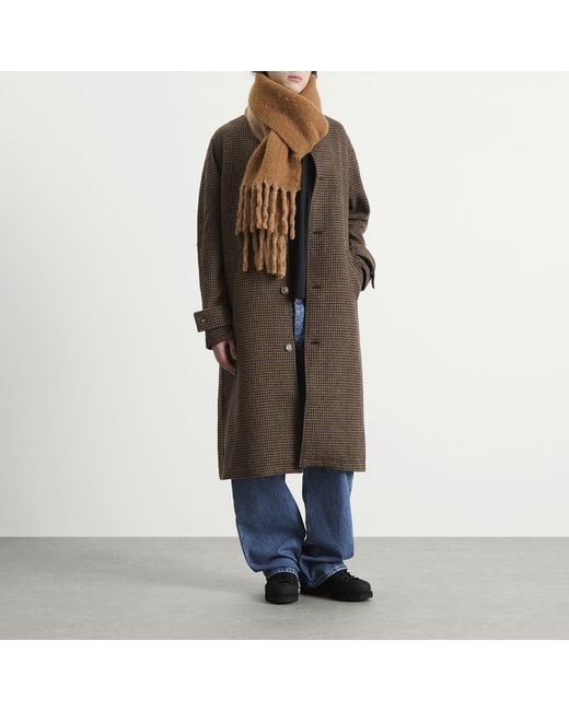 Forét Brown Pine Wool Coat for men
