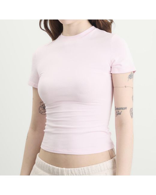 Skims Pink Cotton Jersey T-Shirt