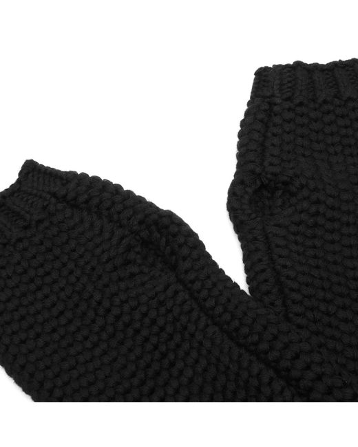 YMC Black Fingerless Gloves