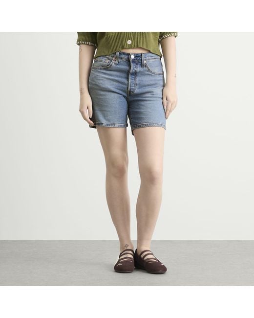 Levi's Blue 501 Mid Thigh Shorts