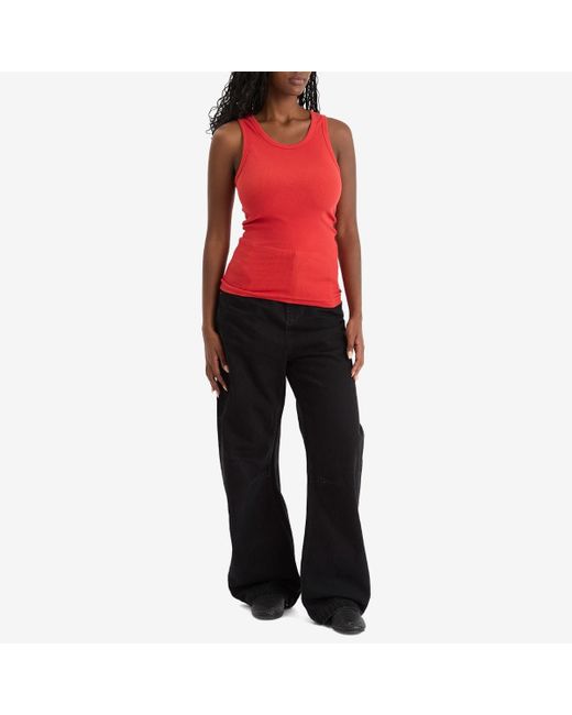 Entire studios Red Rib Tank Top