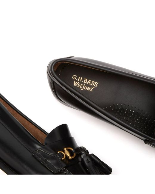 G.H.BASS Black Tetra Tassel Loafer