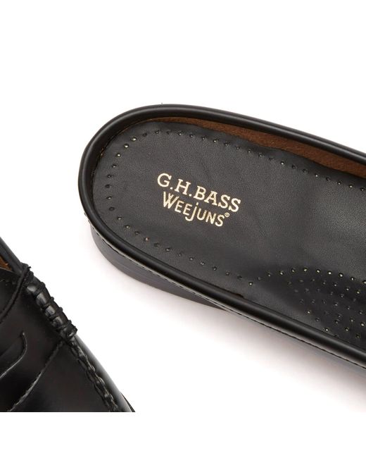 G.H.BASS Black Penny Mule Loafer