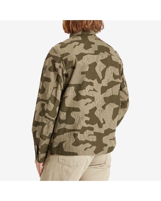 Belstaff Green Terrain Camo Drone Overshirt for men