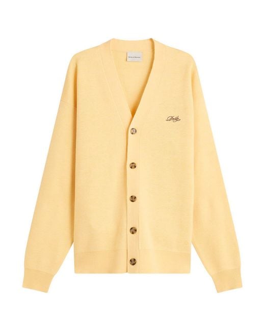 Drole de Monsieur Yellow Logo Cardigan for men