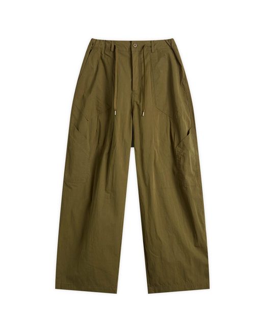 FRIZMWORKS Green Fold Fatigue Wide Pants for men