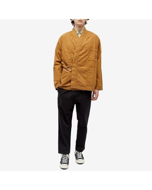 Universal Works Brown Quilted Kyoto Work Jacket for men