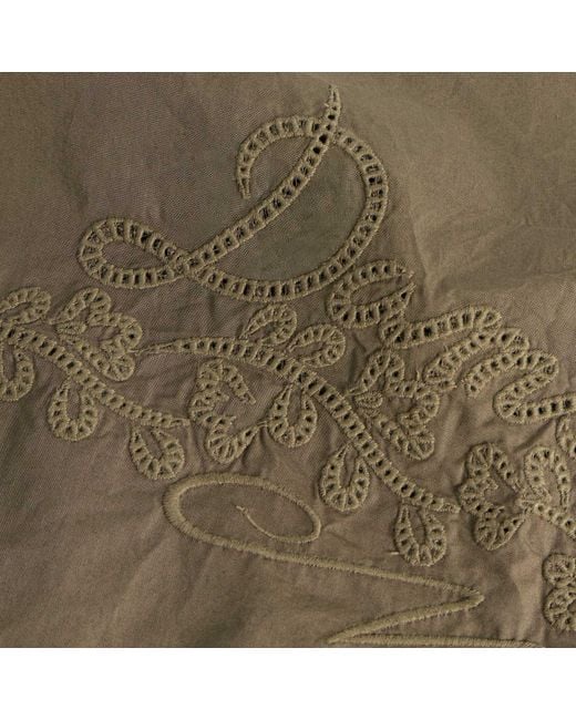 Damson Madder Green Embroidered Headscarf