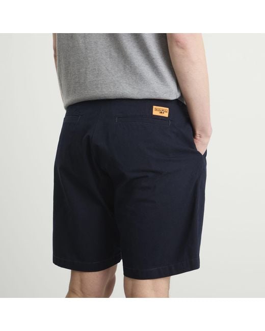 Service Works Blue Twill Part Timer Shorts for men