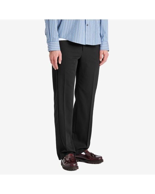 AMI Gray Contrasted Straight Pant for men